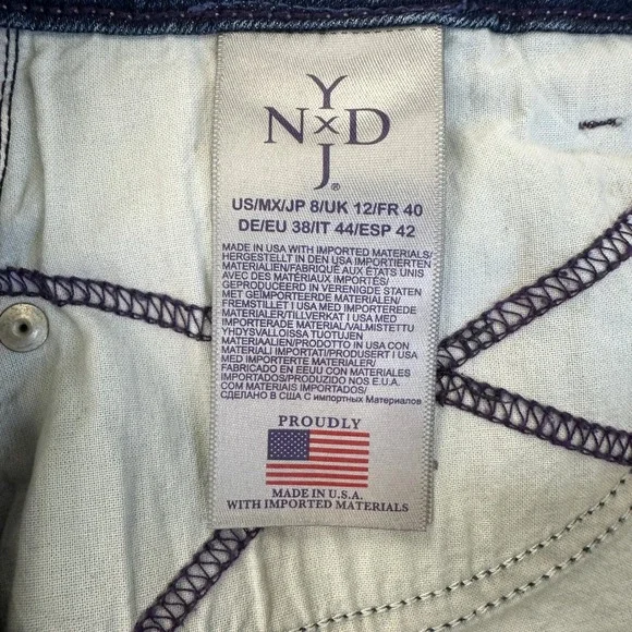 NYDJ Barbara Bootcut Jeans Womens 8 Blue Denim Medium Wash Lift & Tuck Stretch - Picture 12 of 13